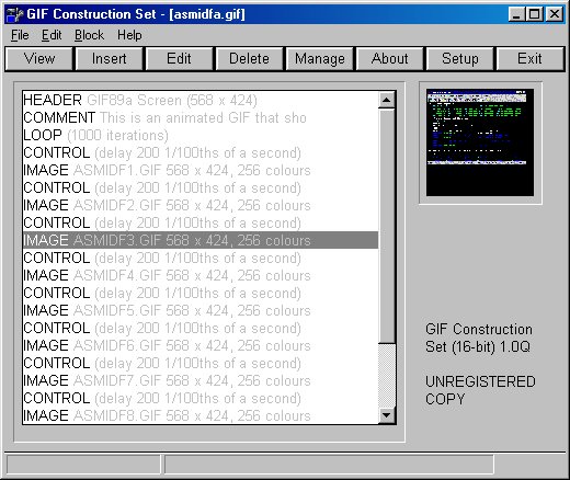 Sample GIF Construction Set window